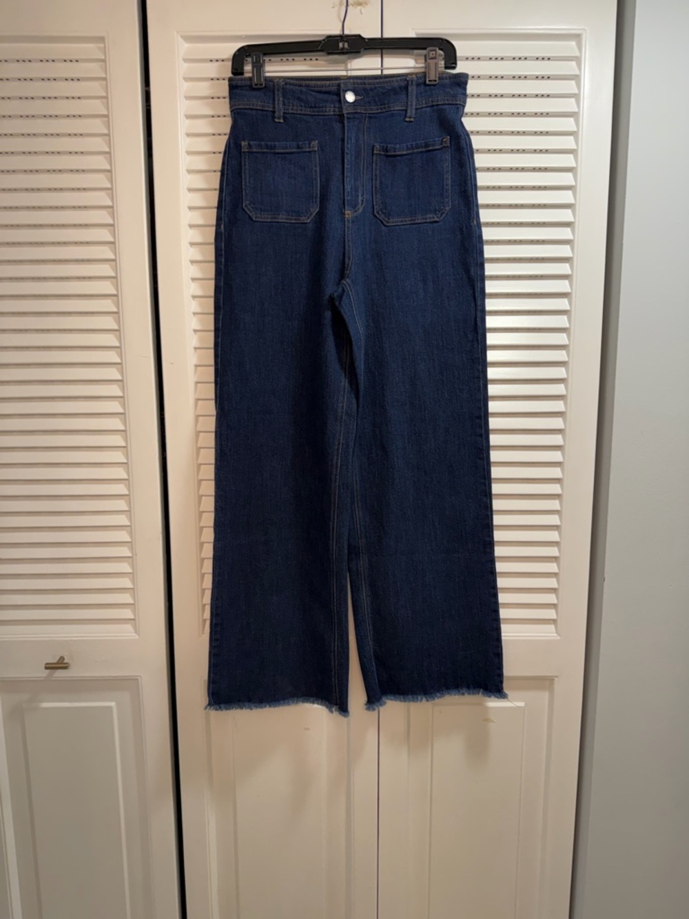 Oat New York Indigo Wide-Leg High-Rise Jeans